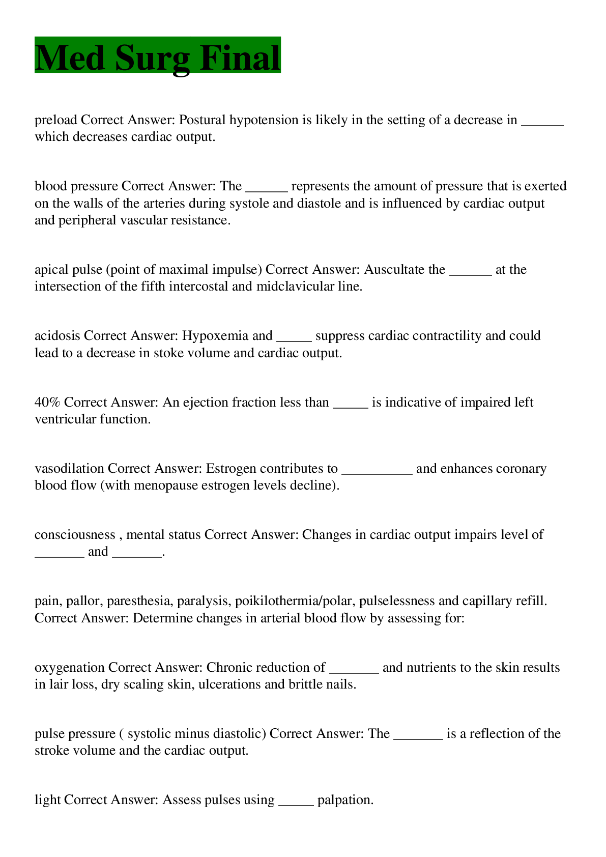 Preview image of Med Surg Final document